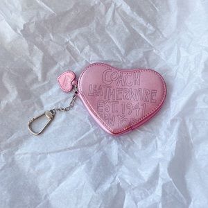 Coach Heart Shaped Coin Pouch